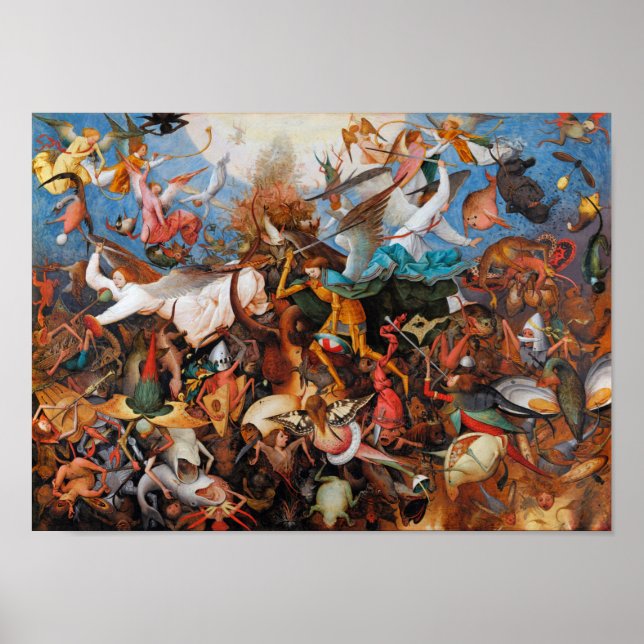 The Fall of the Rebel Angels, Pieter Bruegel Poster (Front)