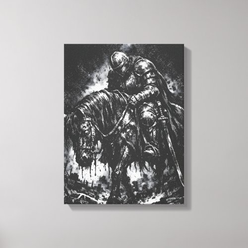 The Fallen Knight by BurnsInHell Canvas Print