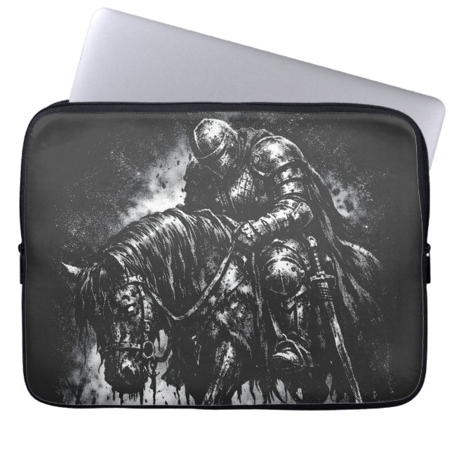 The Fallen Knight by BurnsInHell Laptop Sleeve (Front)