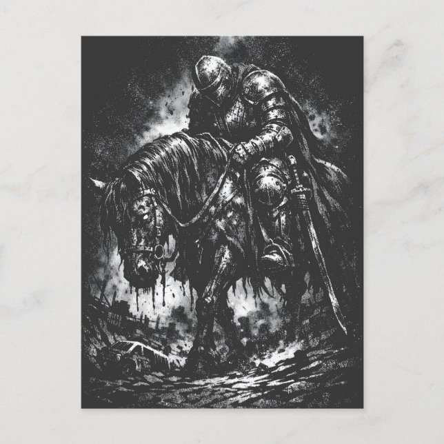 The Fallen Knight by BurnsInHell Postcard (Front)