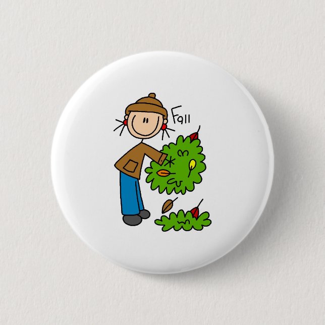The Fallen Leaves Of Autumn Bag Button (Front)