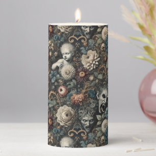 The Fallen Nursery – Gothic Altar in Tapestry Pillar Candle