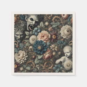 The Fallen Nursery – Gothic Floral Design Napkins