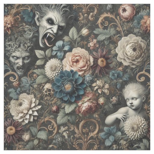 The Fallen Nursery – Gothic Statement Tile Fabric