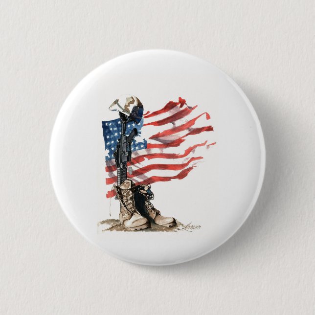 The Fallen Pinback Button (Front)
