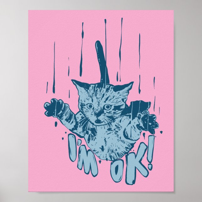 The falling cat poster (Front)