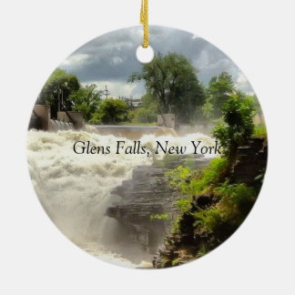 The Falls at Glens Falls Ceramic Ornament