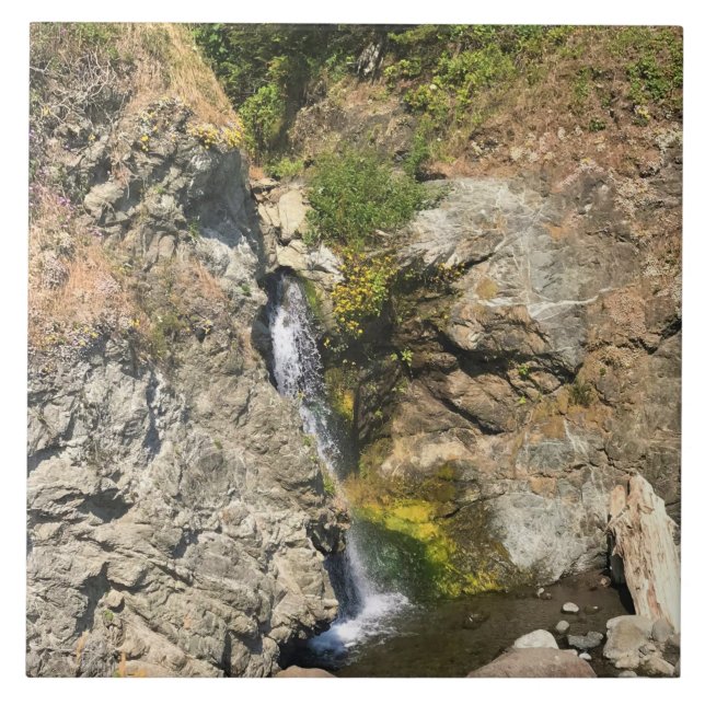 The Falls at Secret Beach, Samuel H. Boardman, OR Ceramic Tile (Front)