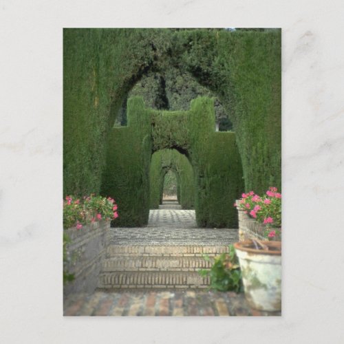 The famed gardens of the Alhambra Granada Spain Postcard