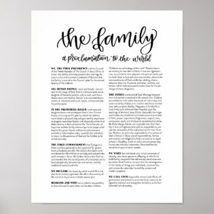 The Family: A Proclamation to the World Poster