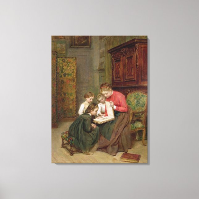 The Family Album, 1869 (oil on canvas) Canvas Print (Front)