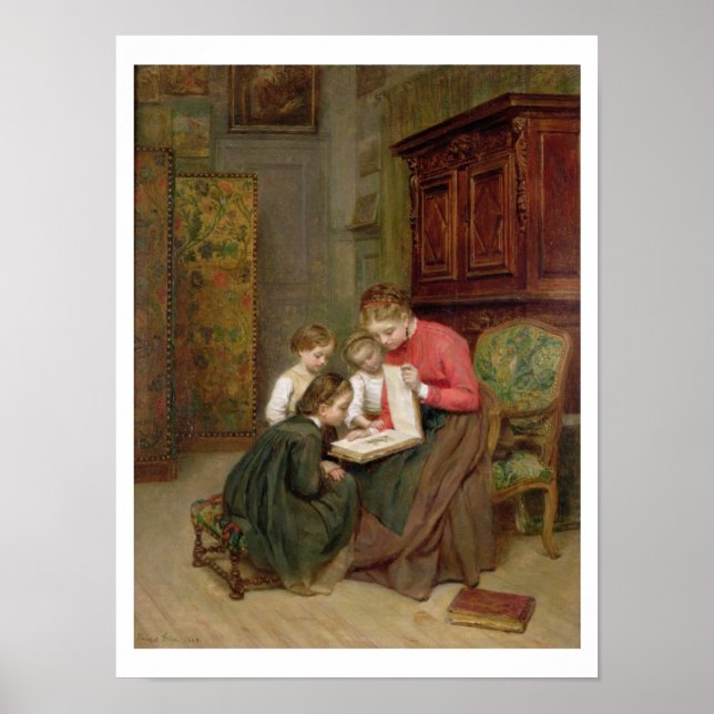The Family Album, 1869 (oil on canvas) Poster (Front)