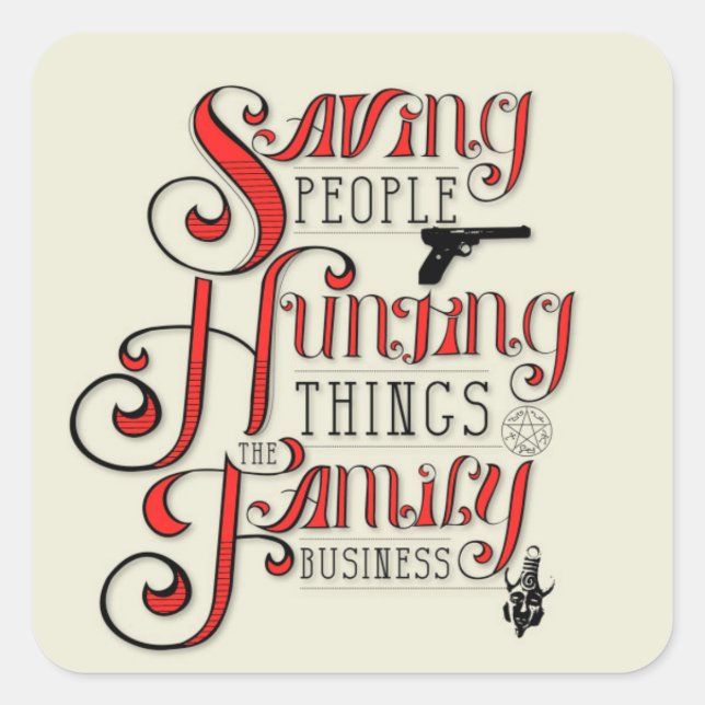 The Family Business Square Sticker (Front)