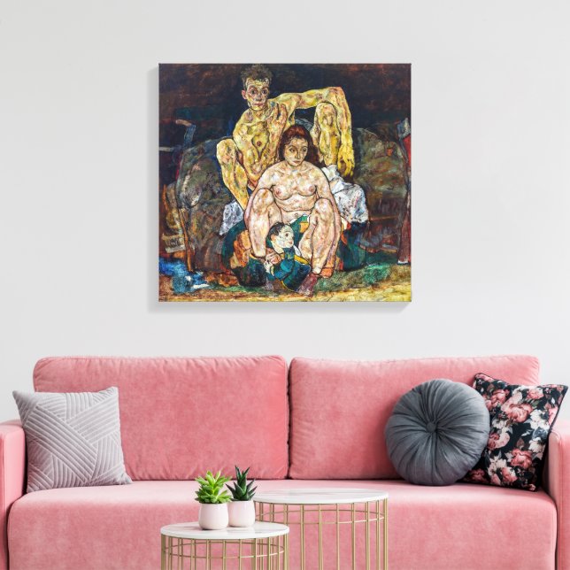 The Family | Egon Schiele | Canvas Print (Insitu(LivingRoom))