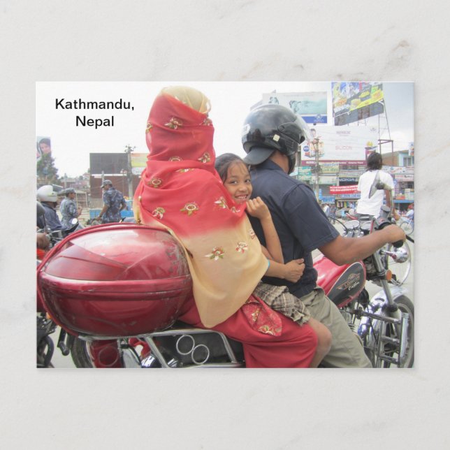 The Family Motor Bike Postcard (Front)