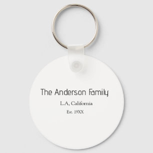 the family name est. year place city reunion summe keychain