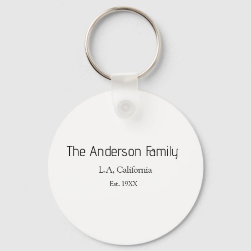 the family name est. year place city reunion summe keychain