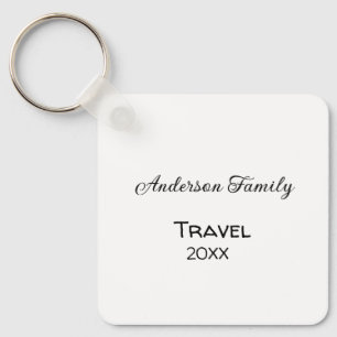 The family name travel vacation adventure add year keychain