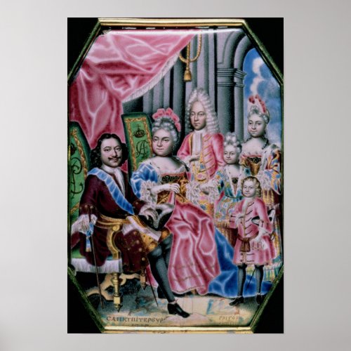 The Family of Emperor Peter I the Great  1717 Poster