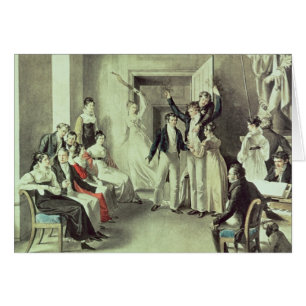 The family of Franz Peter Schubert  playing games Cards