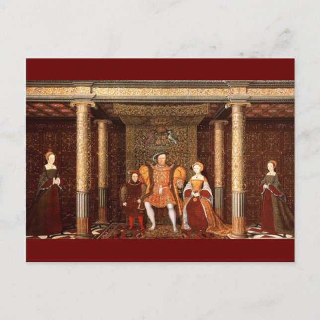 The Family of Henry VIII Postcard (Front)