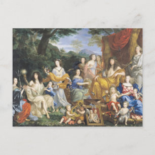 The Family of Louis XIV 1670 2 Postcard