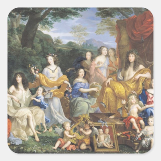 The Family of Louis XIV  1670 2 Square Sticker (Front)