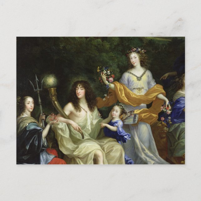 The Family of Louis XIV  1670 Postcard (Front)
