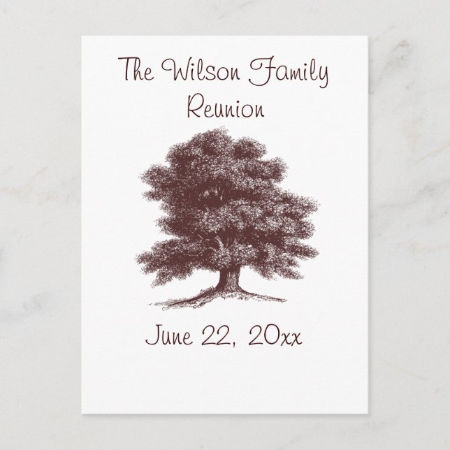 The Family Tree Invitation Postcard (Front)