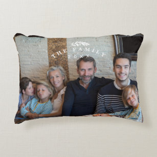 The Family Year Elegant Custom Photo Accent Pillow
