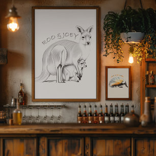 The Famous Australian Kangaroo Poster