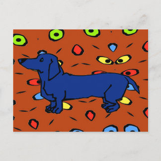 The Famous Blue Dachshund Dog Postcard
