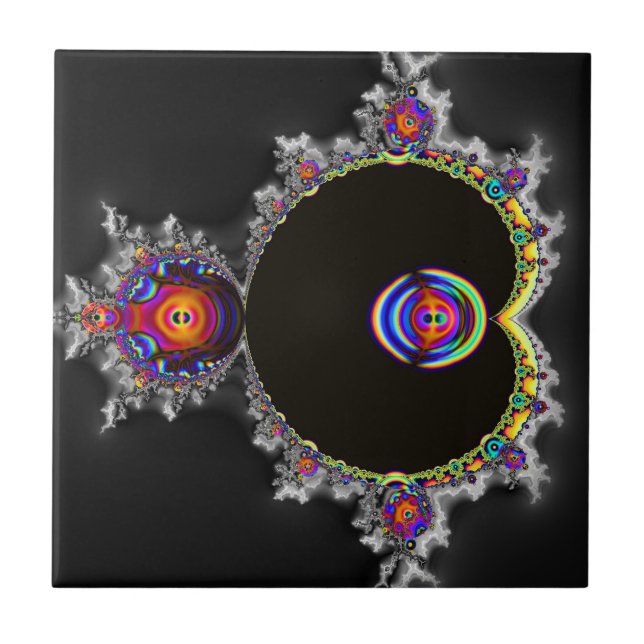  The Famous Full Mandelbrot Set Fractal Art Ceramic Tile (Front)