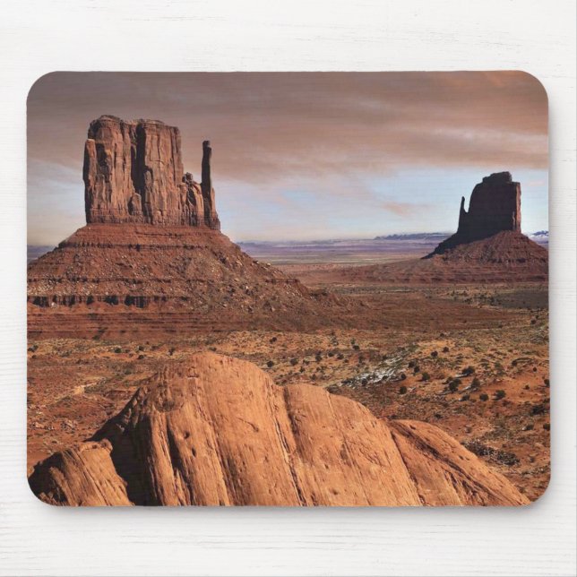 The famous mesas of Monument Valley, Utah. Mouse Pad (Front)