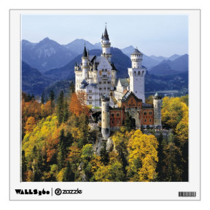 The fanciful Neuschwanstein is one of three Wall Sticker