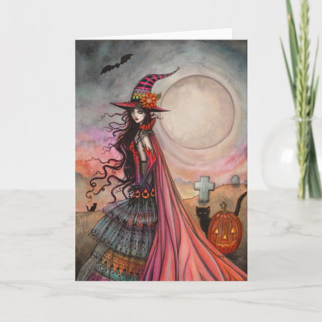 The Fanciful Witch Halloween Fantasy Art Card (Front)
