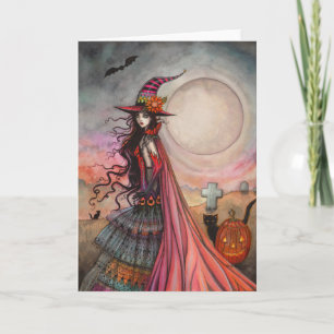 The Fanciful Witch Halloween Fantasy Art Card