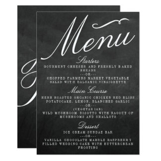 The Fancy Chalkboard Wedding Collection Menu Cards