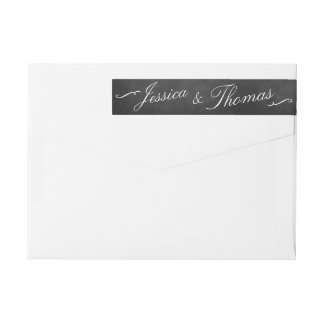 The Fancy Chalkboard Wedding Collection Wrap Around Label