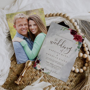 The Fancy Classic Flowers Wedding Of Invitation