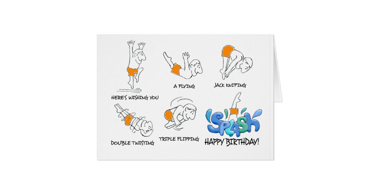 The Fancy Diver Birthday Card