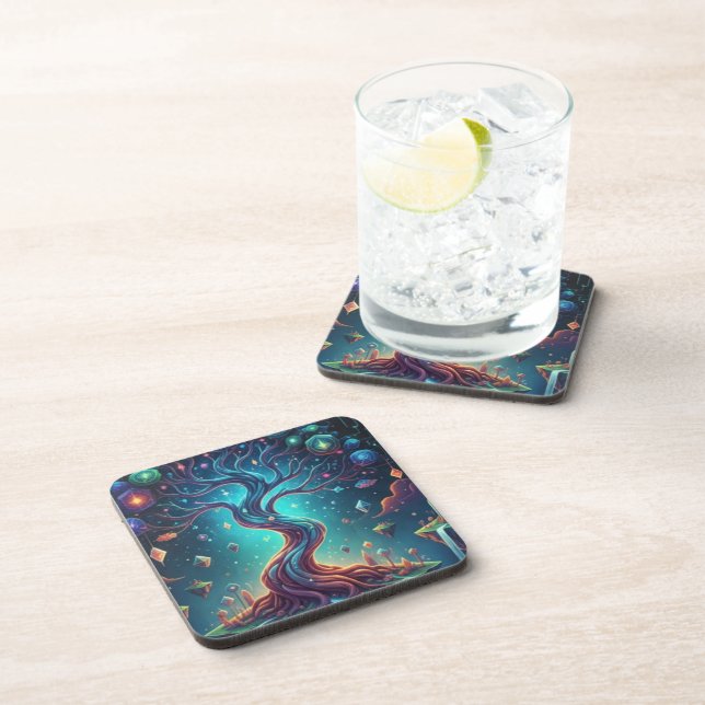 "The Fantastic Forest – Imaginary Journeys" Beverage Coaster (Right Side)