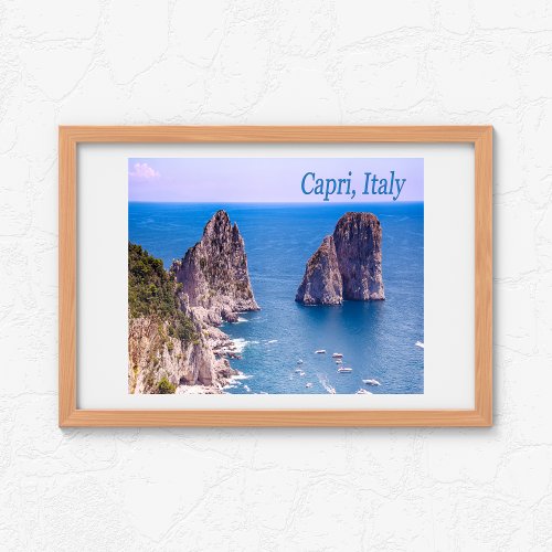 The Faraglioni Rocks of Capri Italy Poster