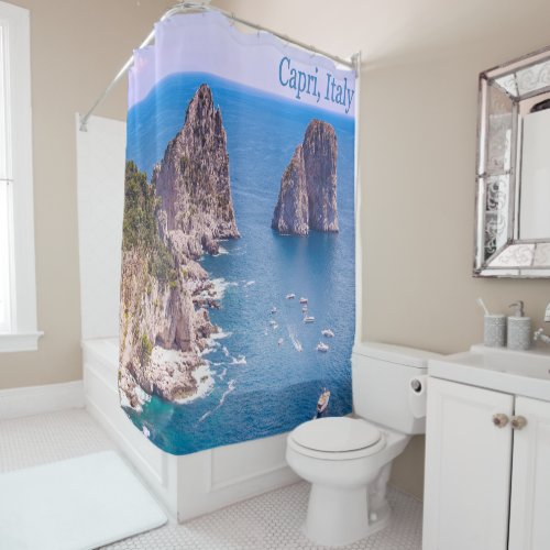 The Faraglioni Rocks of Capri Shower Curtain