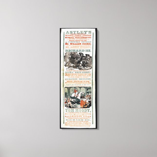 The Farewell Benefit of Mr. William Cooke Canvas Print (Front)