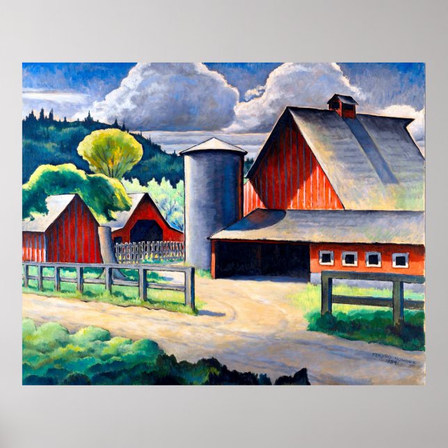 The Farm Kenjiro Nomura 1934 Rustic Art Poster (Front)