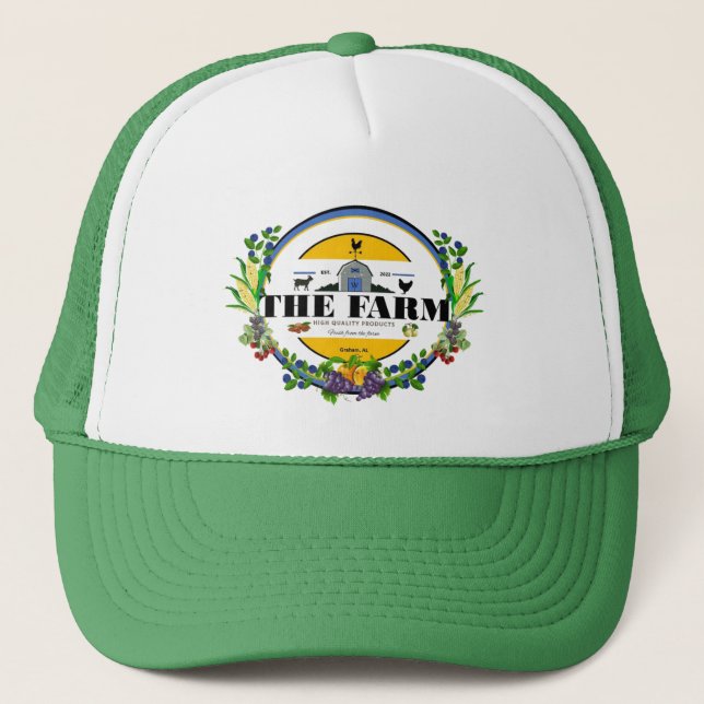 The Farm Logo Cap. Trucker Hat (Front)