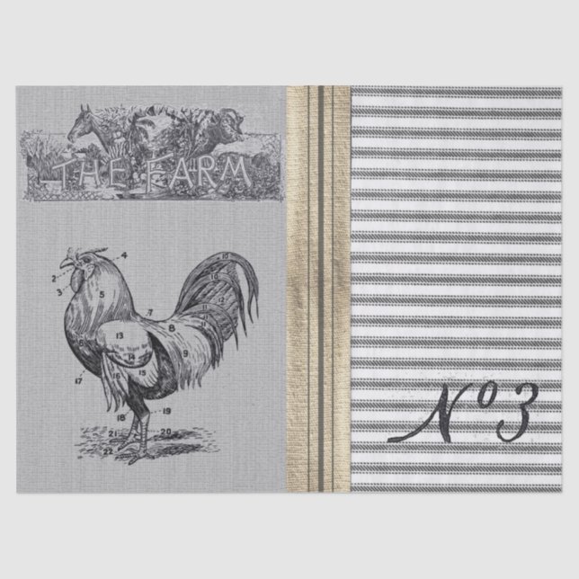 The Farm Ticking Tissue Paper (Front)