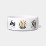The Farm Trio Ceramic Pet Bowl<br><div class="desc">The farm trio are innocent,  one has an alibi,  another has no regrets and a third will be the judge of that. The original art was handmade by Sue Clancy</div>