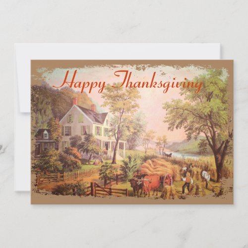 The Farmers Harvest Thanksgiving Invitation